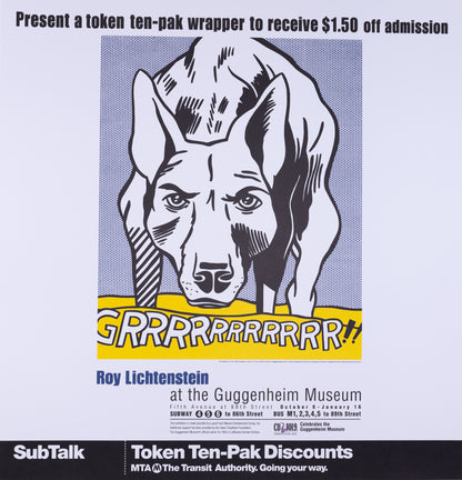 Roy LICHTENSTEIN : Grrrrrrrr !! - Affiche originale