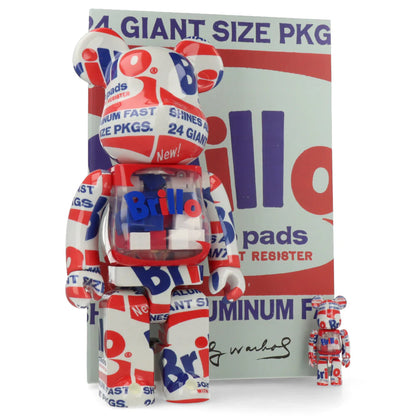 Andy WARHOL : Brillo - Bearbrick 100% et 400%