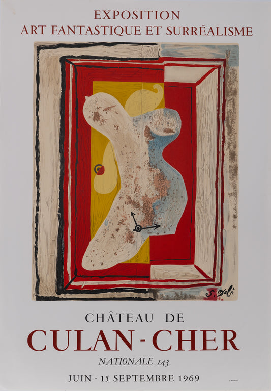 Salvador DALI : Château de Culan - Lithographie originale signée