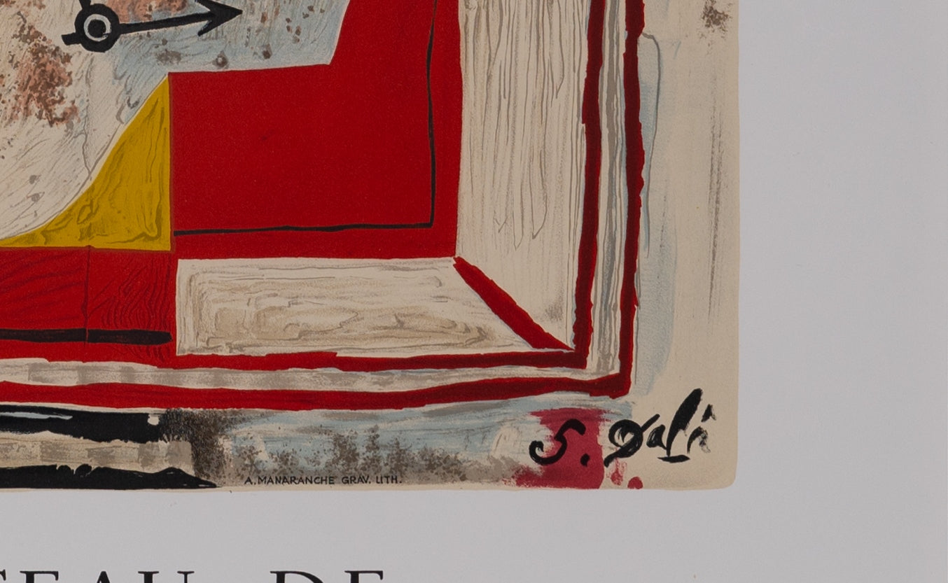 Salvador DALI : Château de Culan - Lithographie originale signée