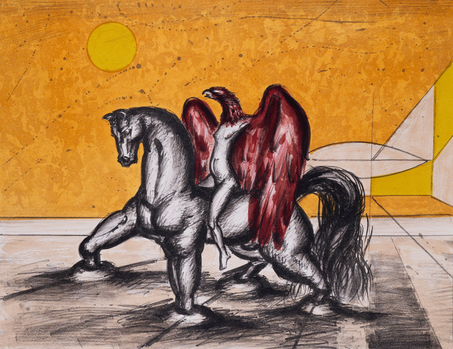 Franz PRIKING : Icare sous le soleil - Lithographie originale signée