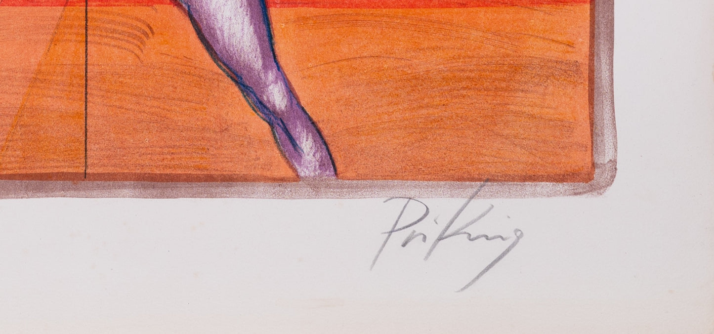 Franz PRIKING : La Femme Oiseau - Lithographie originale signée