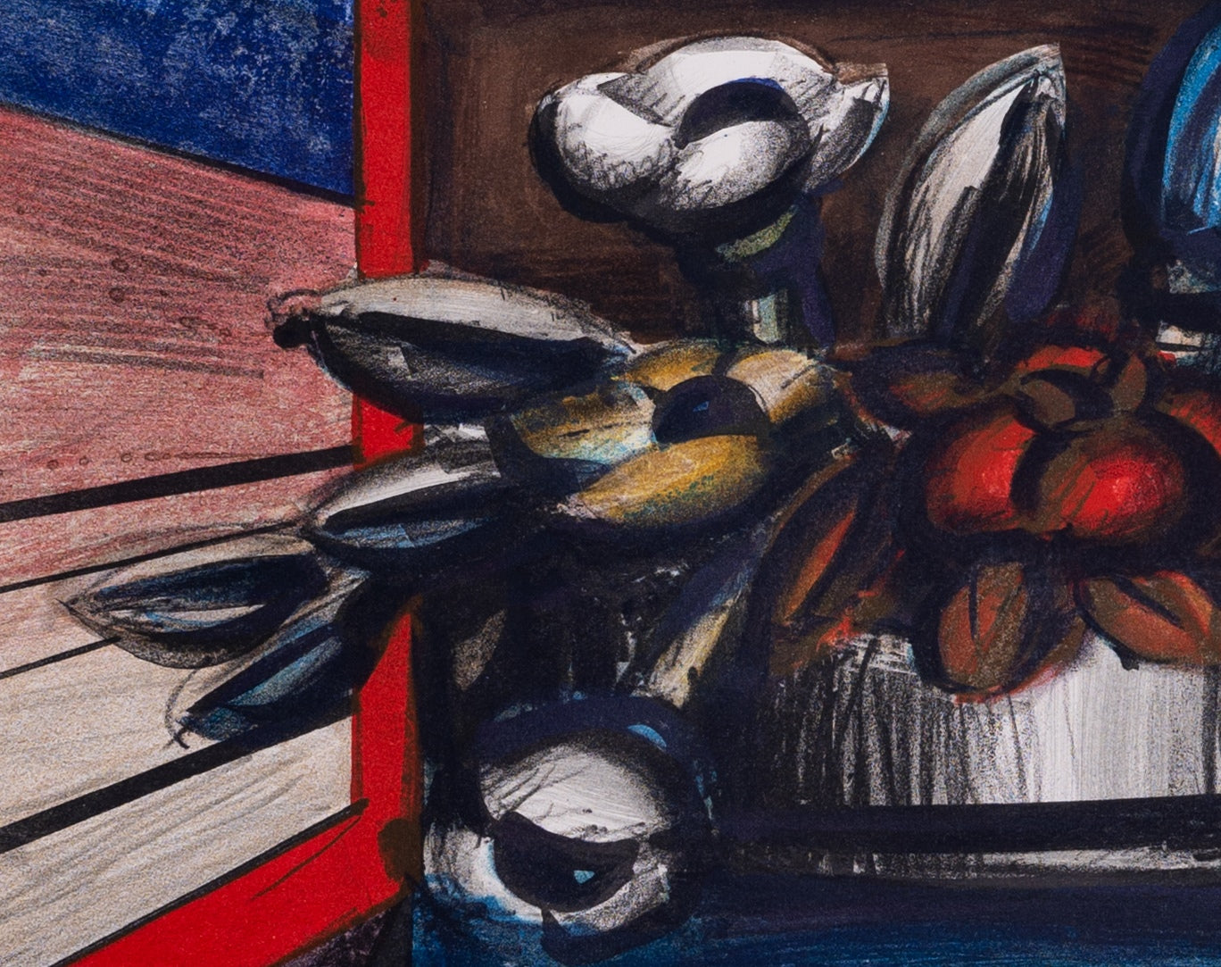 Franz PRIKING : Nature morte à la sphère - Lithographie originale signée