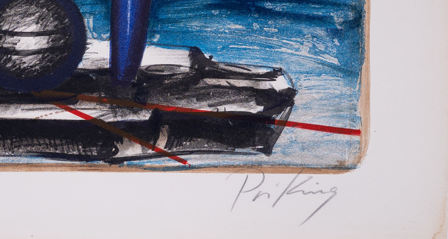 Franz PRIKING : Nature morte à la sphère - Lithographie originale signée