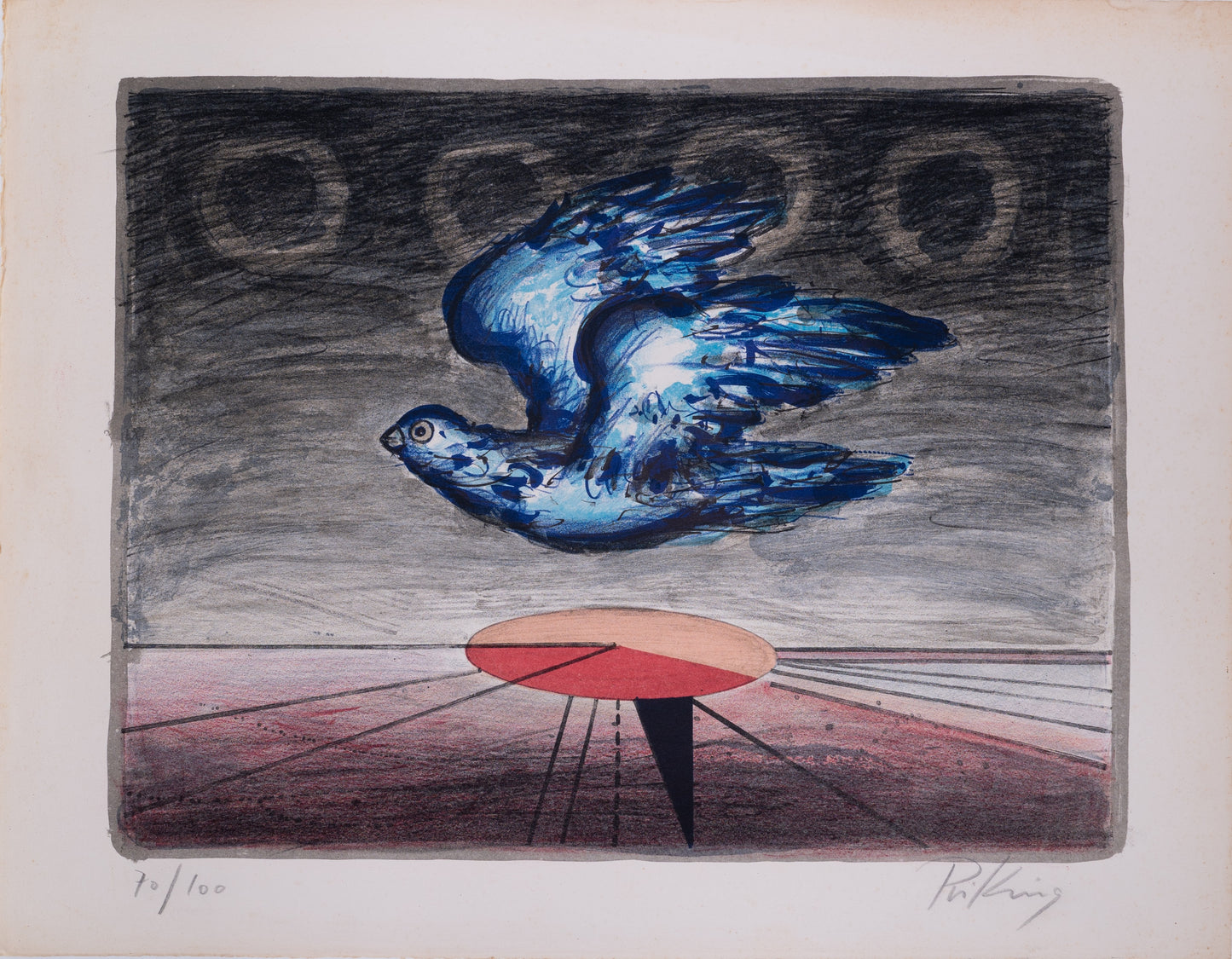 Franz PRIKING : Bluebird - Lithographie originale signée