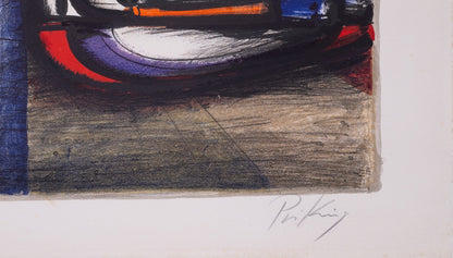 Franz PRIKING : Cheval fougueux au Clair de Lune - Lithographie originale signée