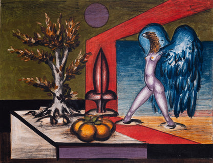 Franz PRIKING : Nature morte à la créature fantastique - Lithographie originale signée