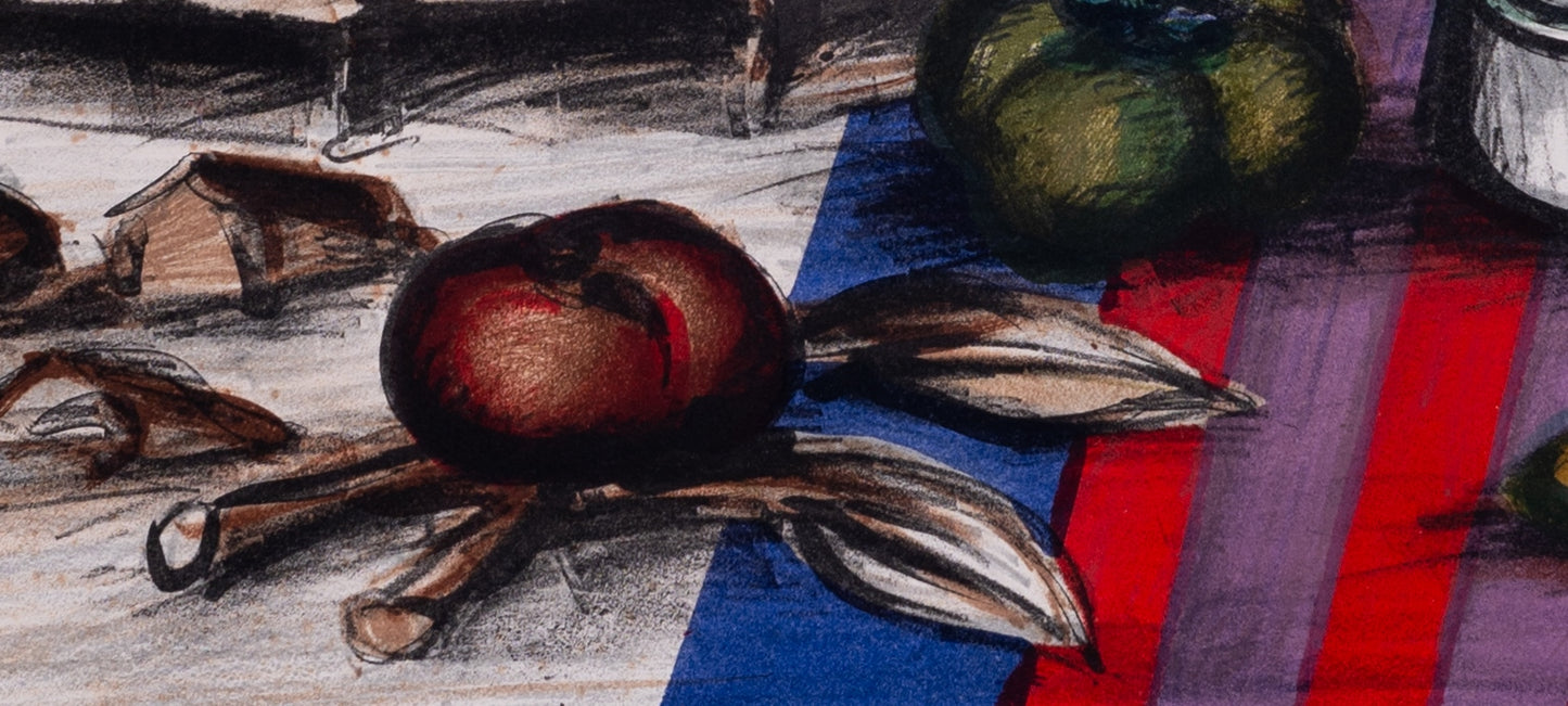 Franz PRIKING : Créature fantastique sous le soleil rouge - Lithographie originale signée