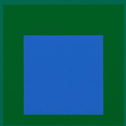 Josef ALBERS : Homage to the square, Blue Look - Sérigraphie en couleurs