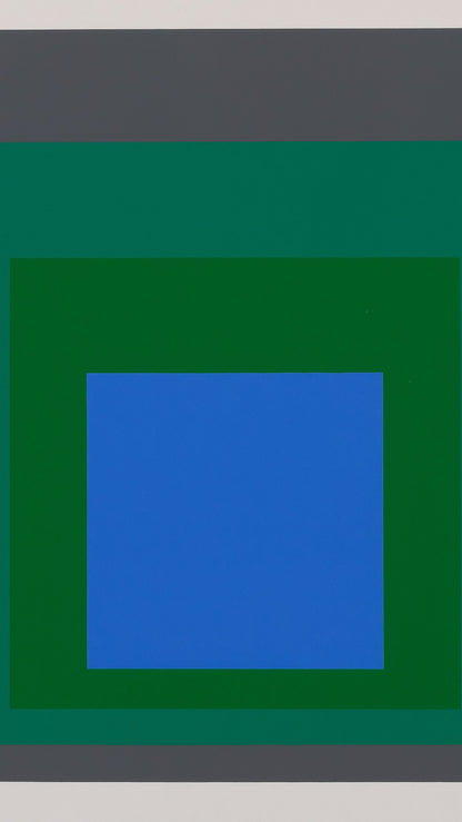 Josef ALBERS : Homage to the square, Blue Look - Sérigraphie en couleurs