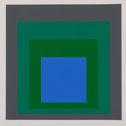 Josef ALBERS : Homage to the square, Blue Look - Sérigraphie en couleurs