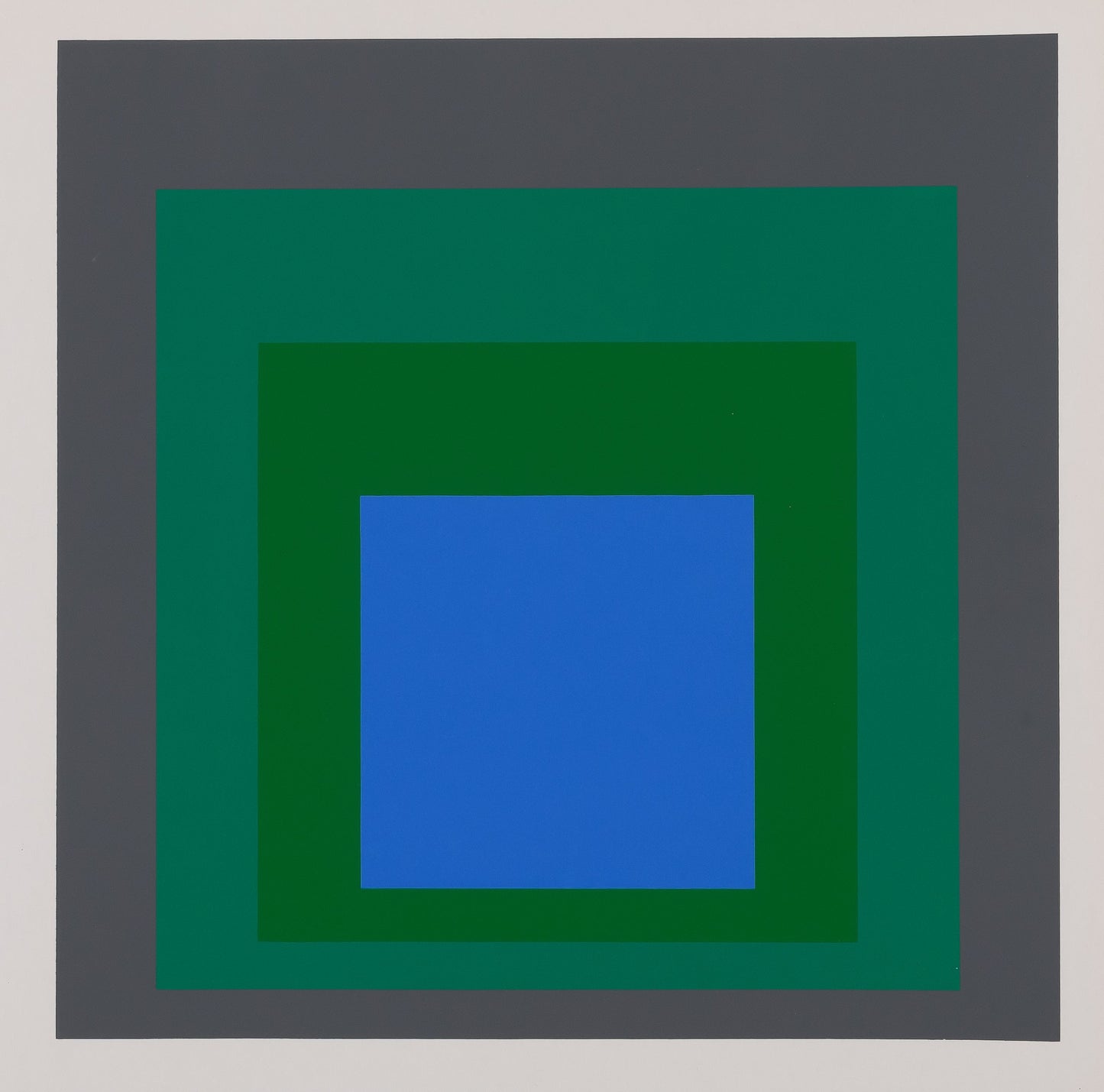 Josef ALBERS : Homage to the square, Blue Look - Sérigraphie en couleurs