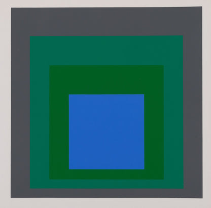 Josef ALBERS : Homage to the square, Blue Look - Sérigraphie en couleurs