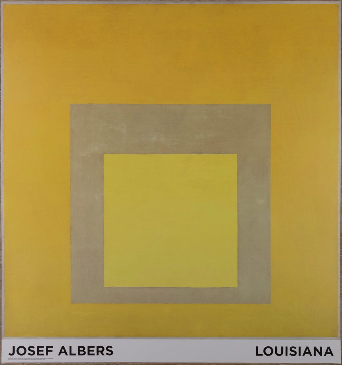Josef ALBERS : Homage to the Square : Yellow Climate - Affiche originale en couleurs