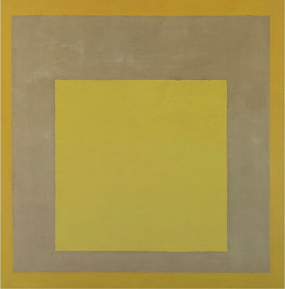 Josef ALBERS : Homage to the Square : Yellow Climate - Affiche originale en couleurs