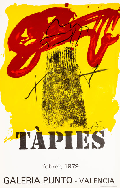 Antoni TAPIES : Eruption volcanique - Affiche en lithographie originale signée