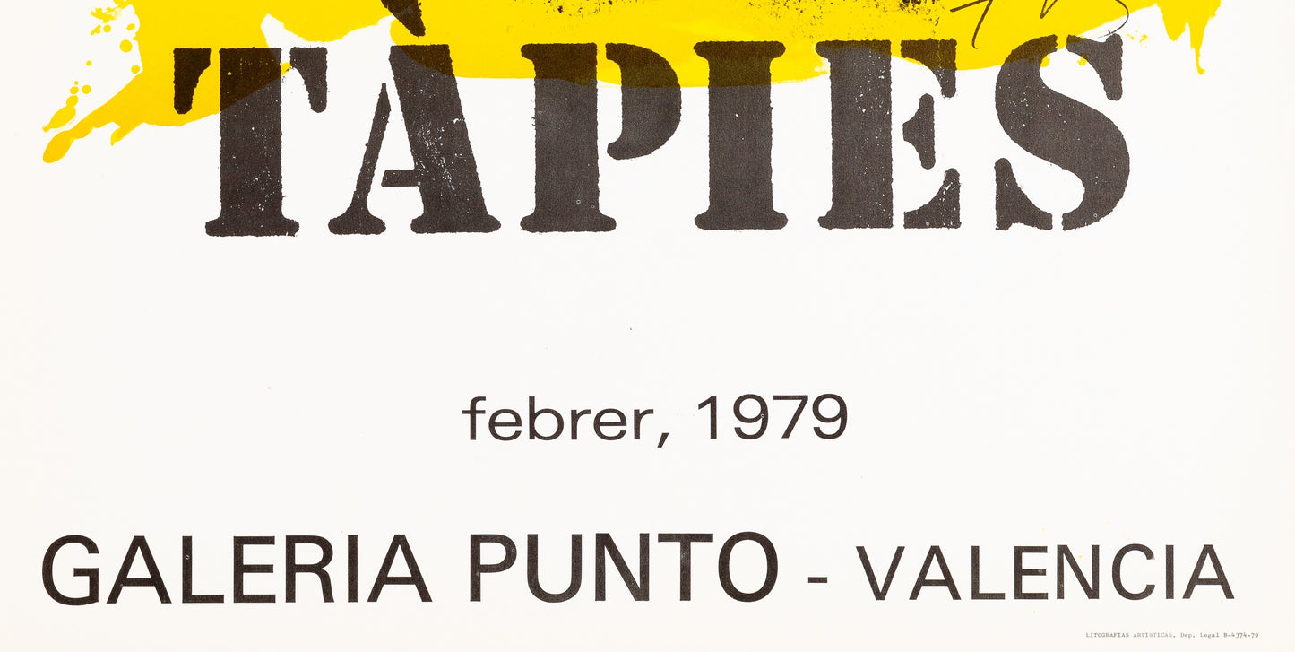 Antoni TAPIES : Eruption volcanique - Affiche en lithographie originale signée
