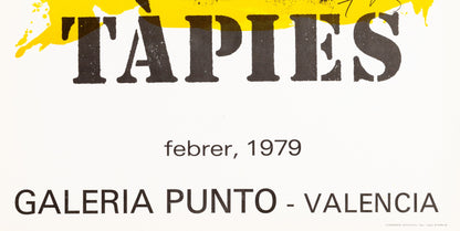 Antoni TAPIES : Eruption volcanique - Affiche en lithographie originale signée