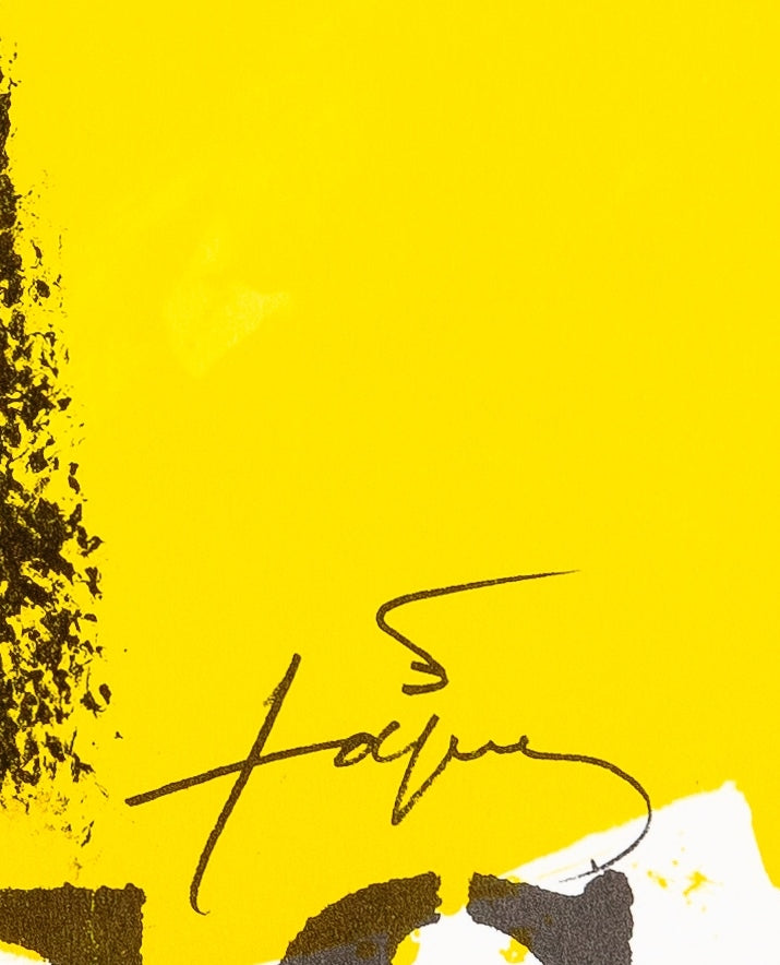 Antoni TAPIES : Eruption volcanique - Affiche en lithographie originale signée