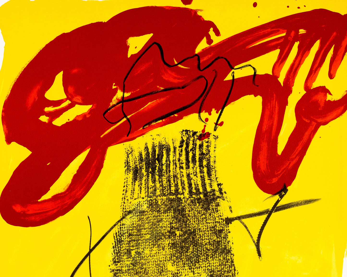 Antoni TAPIES : Eruption volcanique - Affiche en lithographie originale signée