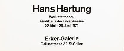 Hans HARTUNG : L'envolée - Lithographie originale