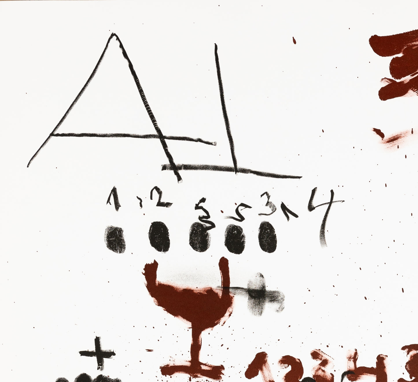 Antoni TAPIES : Galerie Saint-Gall - Affiche en lithographie originale signée