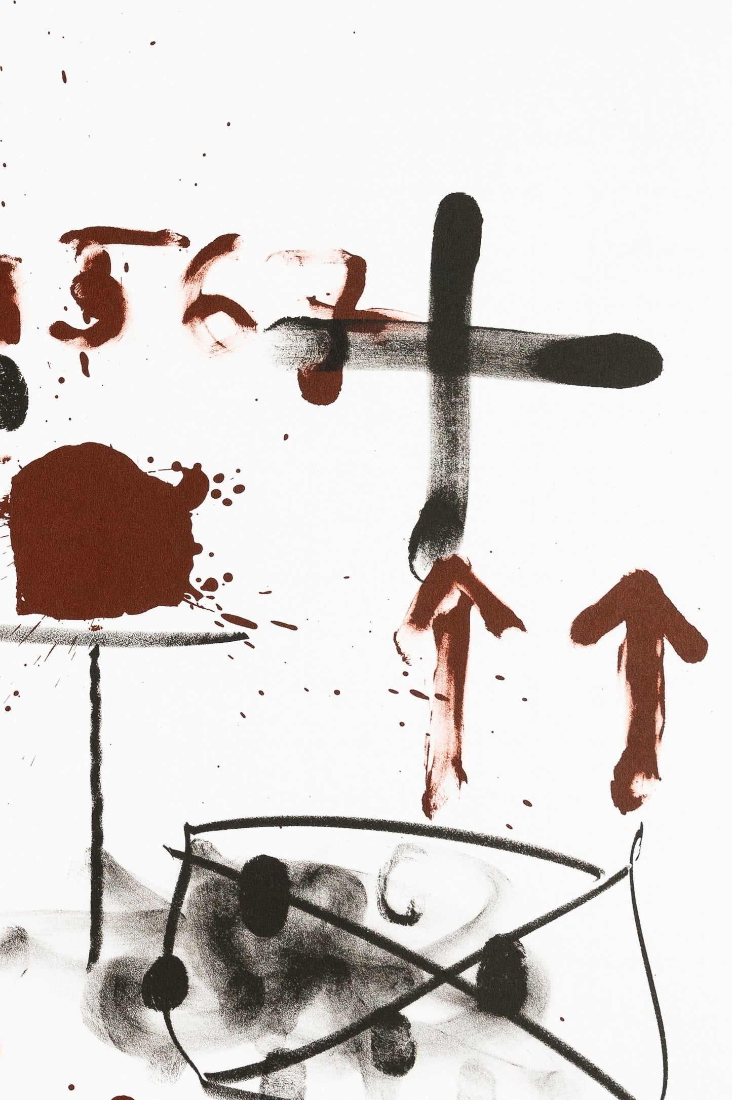 Antoni TAPIES : Galerie Saint-Gall - Affiche en lithographie originale signée