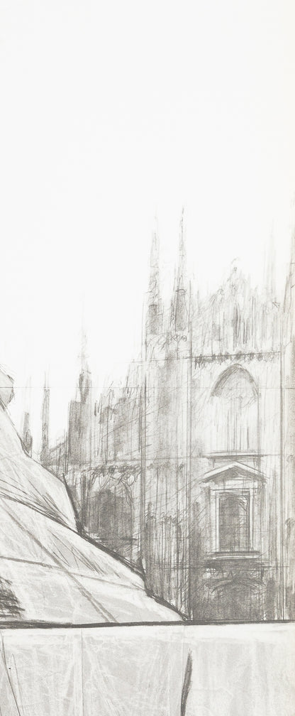 CHRISTO : Milano Piazza del Duomo - Affiche originale d’époque