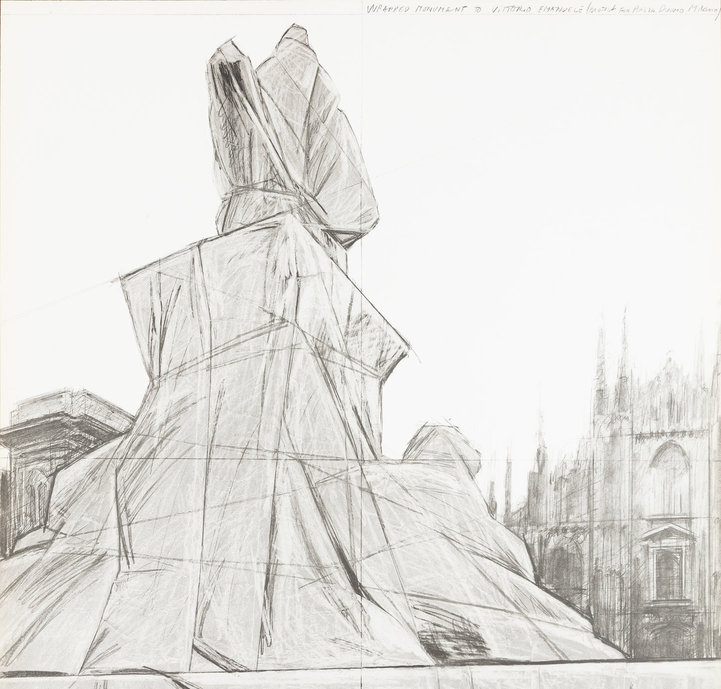 CHRISTO : Milano Piazza del Duomo - Affiche originale d’époque