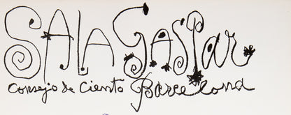 Pablo PICASSO : Exposition Sala Gaspar Barcelone - Affiche originale signée