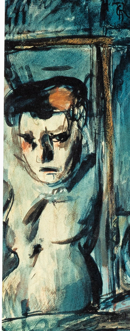 Georges ROUAULT: Young naked woman in the mirror - Lithograph