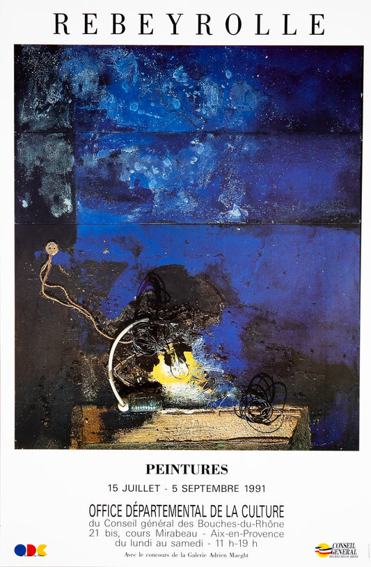 Paul REBEYROLLE : Rebeyrolle, peintures - Affiche originale en couleurs