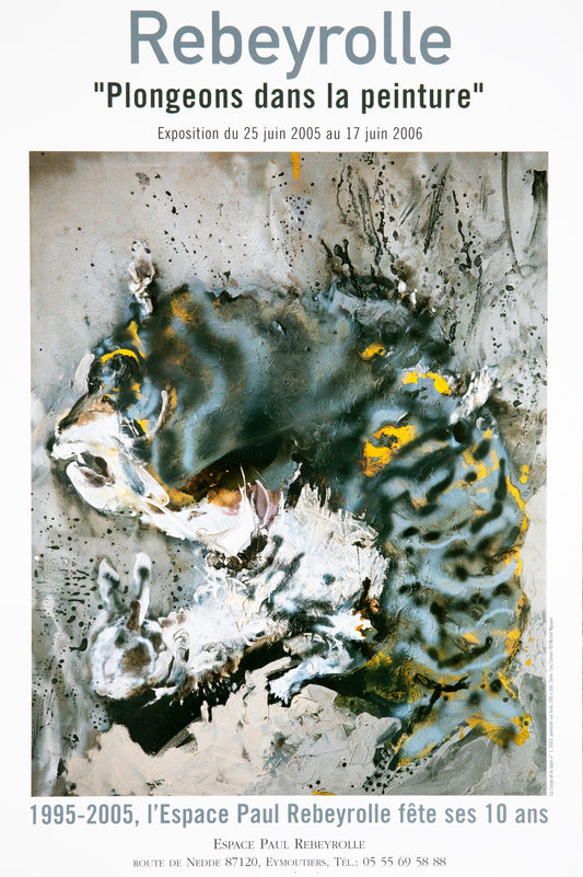 Paul REBEYROLLE : Plongeons dans la peinture - Affiche originale en couleurs