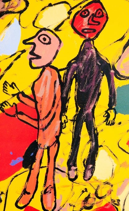 Jean DUBUFFET : Les 10 dernières années - Affiche originale en couleurs