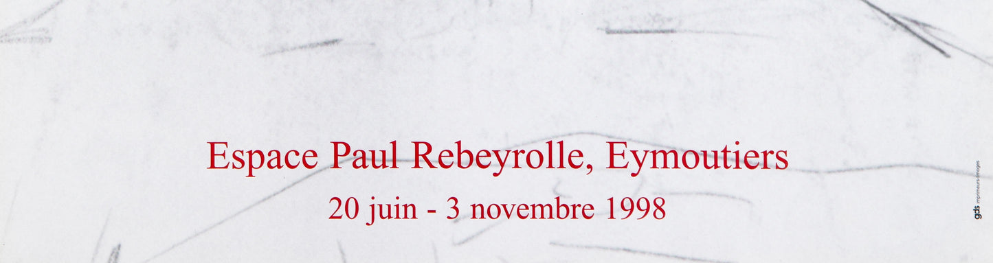 KAHNWEILER / LEIRIS : Exposition Le Limousin, les combats, 1998 - Affiche originale
