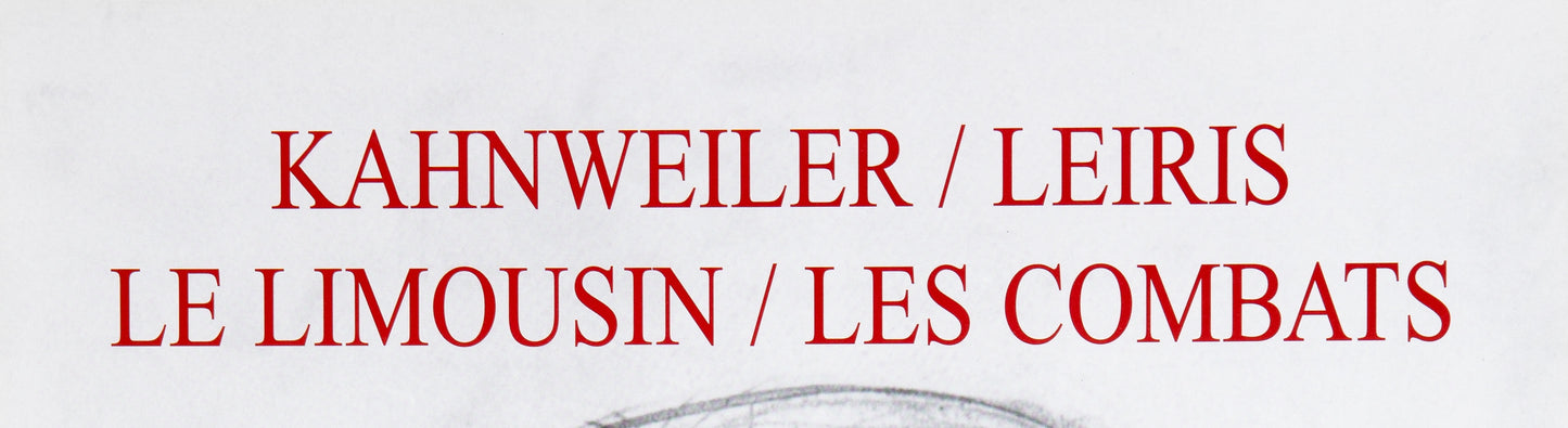 KAHNWEILER / LEIRIS : Exposition Le Limousin, les combats, 1998 - Affiche originale