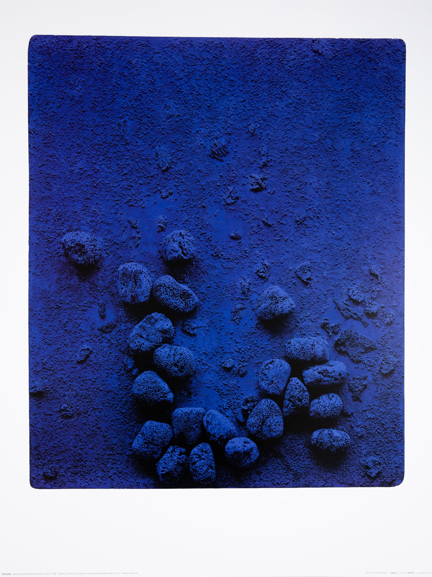 Yves KLEIN : Relief éponge bleue - Affiche originale