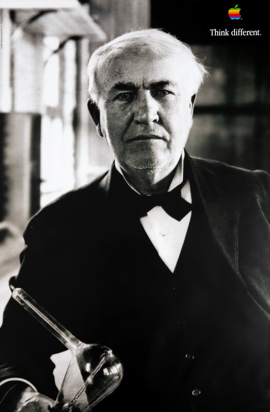 APPLE Think Different : Thomas EDISON - Affiche originale