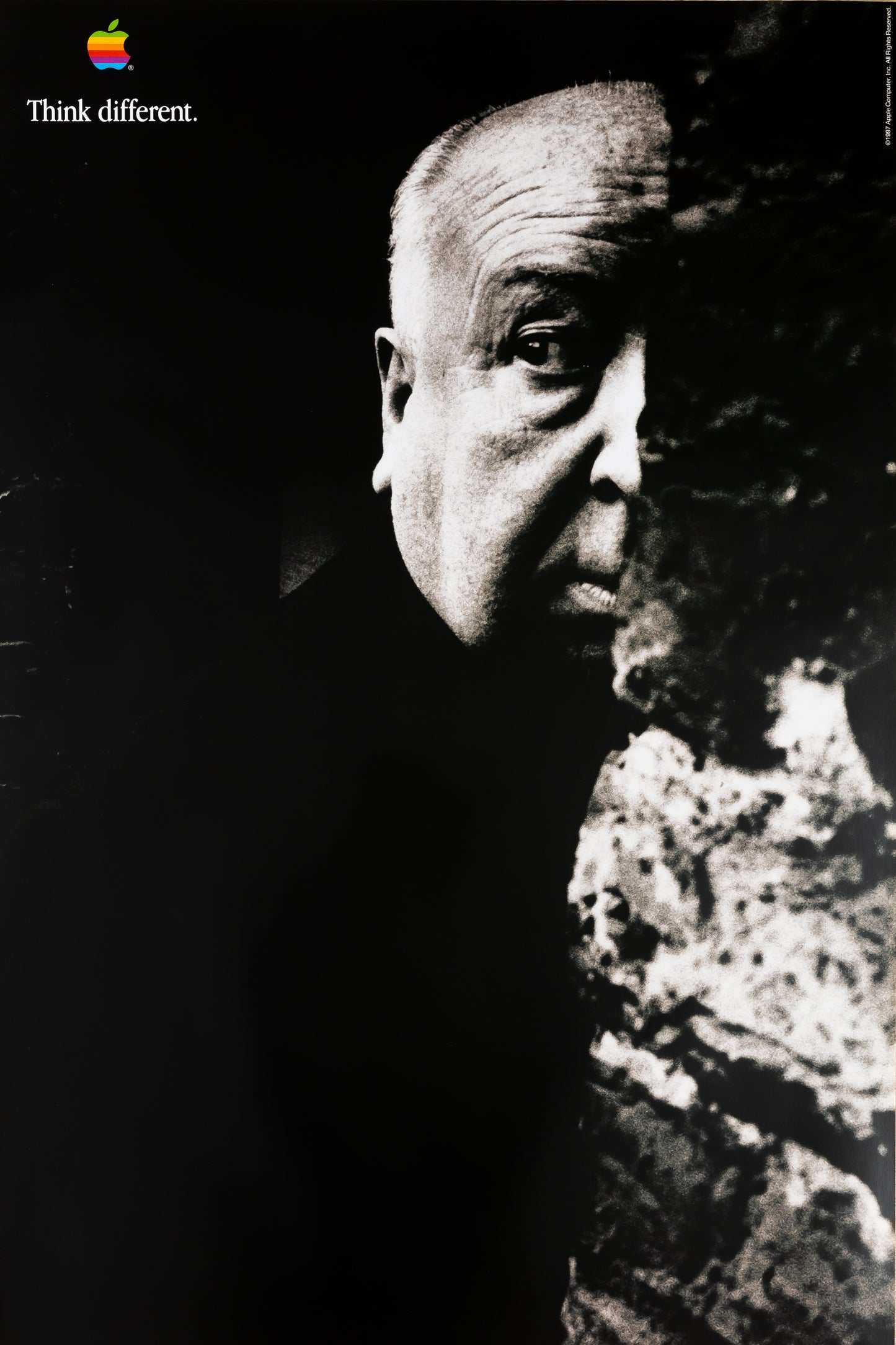 APPLE Think Different : Alfred HITCHCOCK - Affiche originale