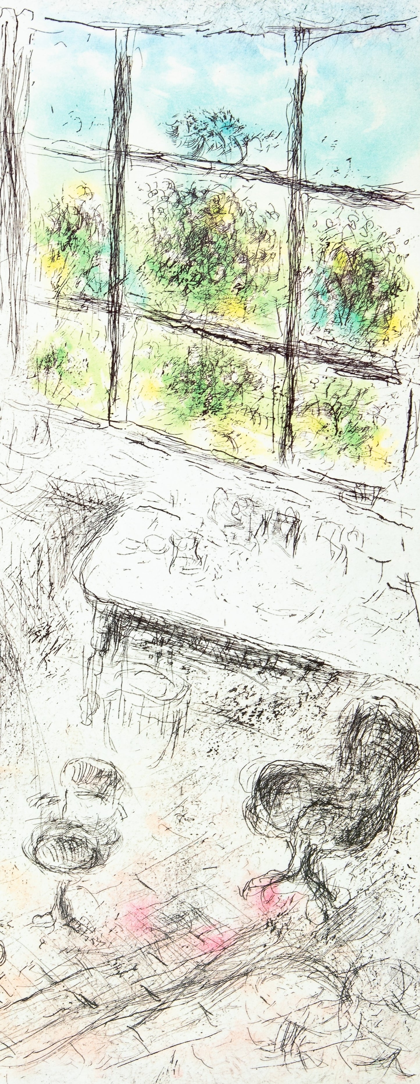 Marc CHAGALL : Le Peintre dans son atelier - Affiche originale