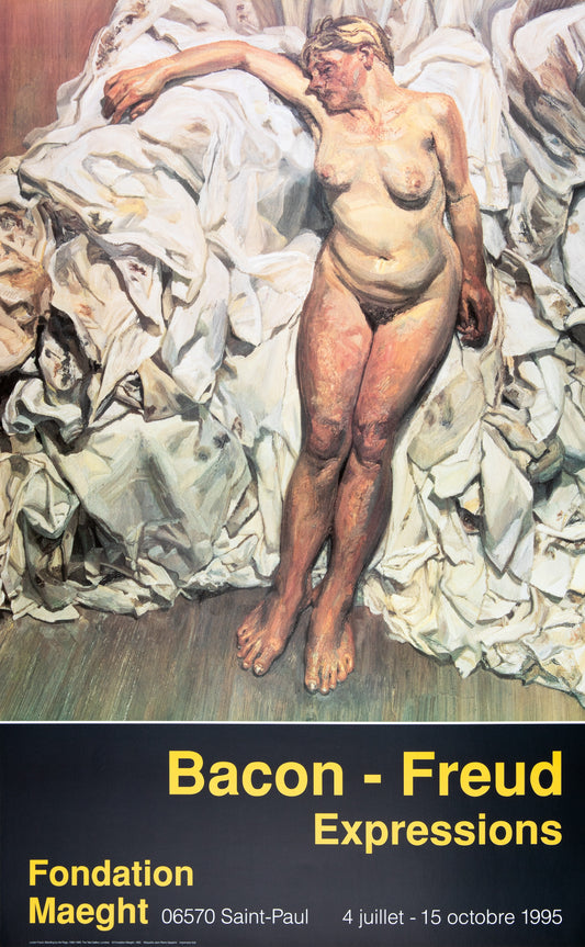 Lucian FREUD : Nu aux draps plissés - Affiche originale