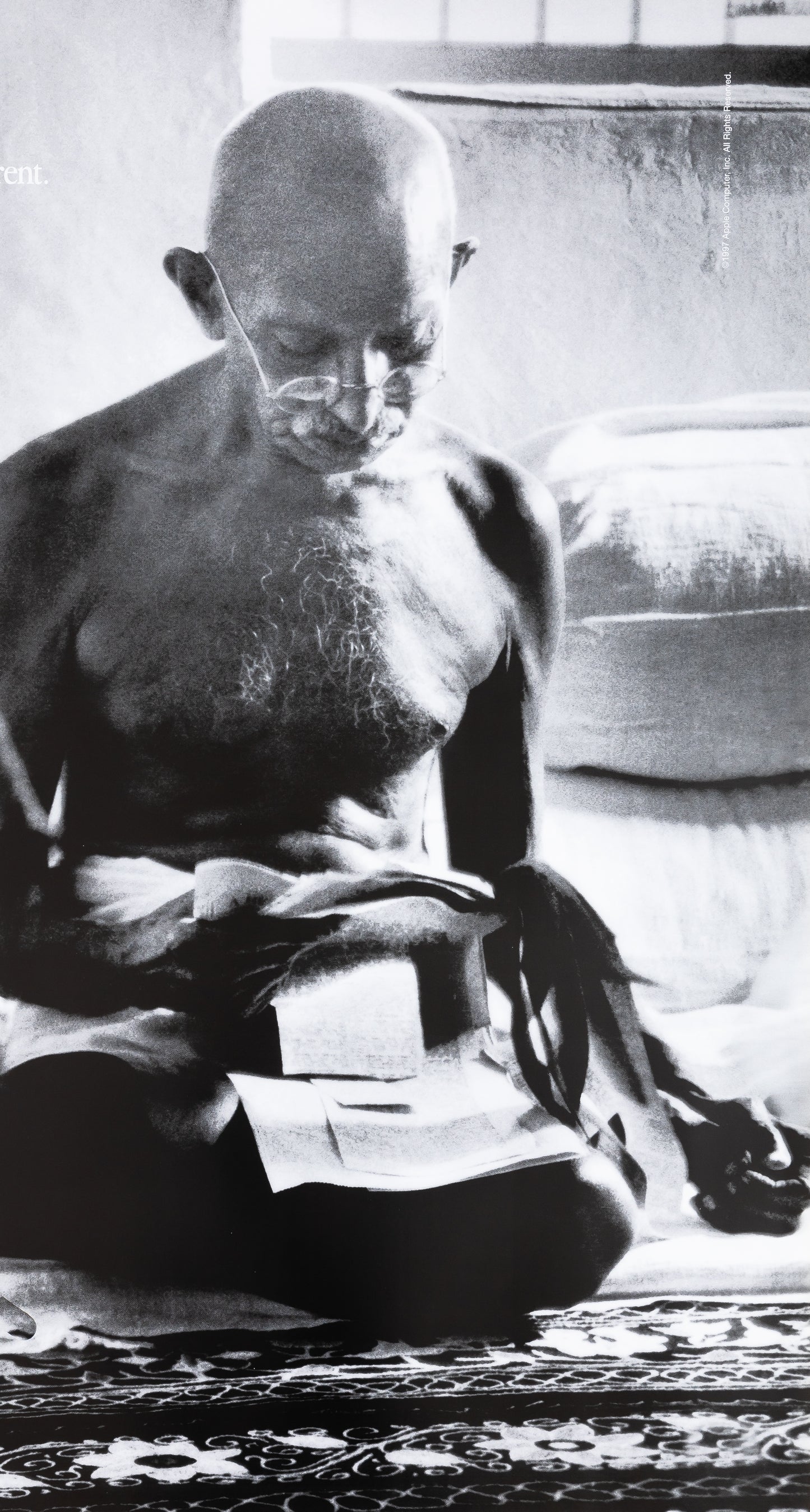 APPLE Think Different : Mahatma GHANDI - Affiche originale