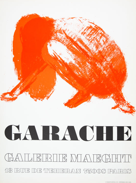 Claude GARACHE : Femme agenouillée - Lithographie originale