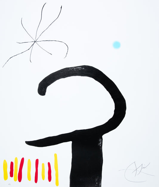 Joan MIRO: Jardín español con la estrella, Serigrafía firmada