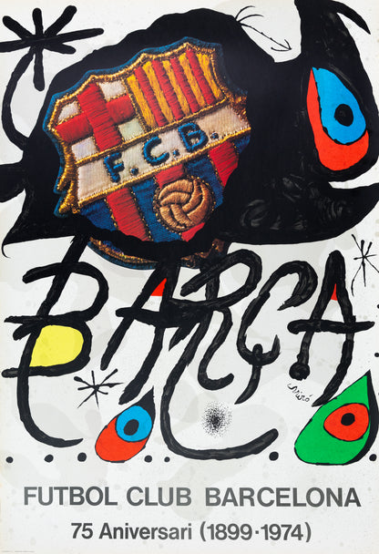 Joan MIRO : FCB, Futbol Club Barcelona - Affiche en lithographie originale signée