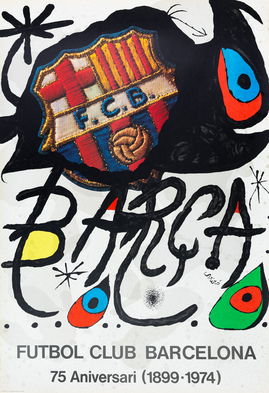 Joan MIRO : FCB, Futbol Club Barcelona - Affiche en lithographie originale signée