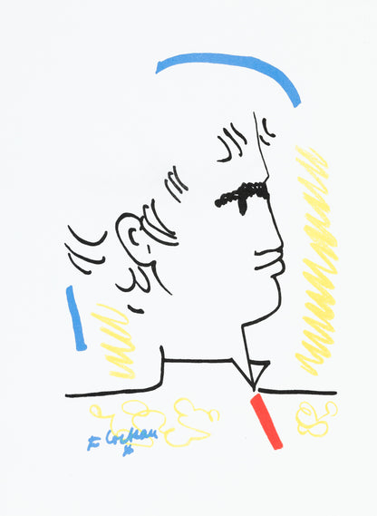 Jean COCTEAU : Toréador de profil - Lithographie signée