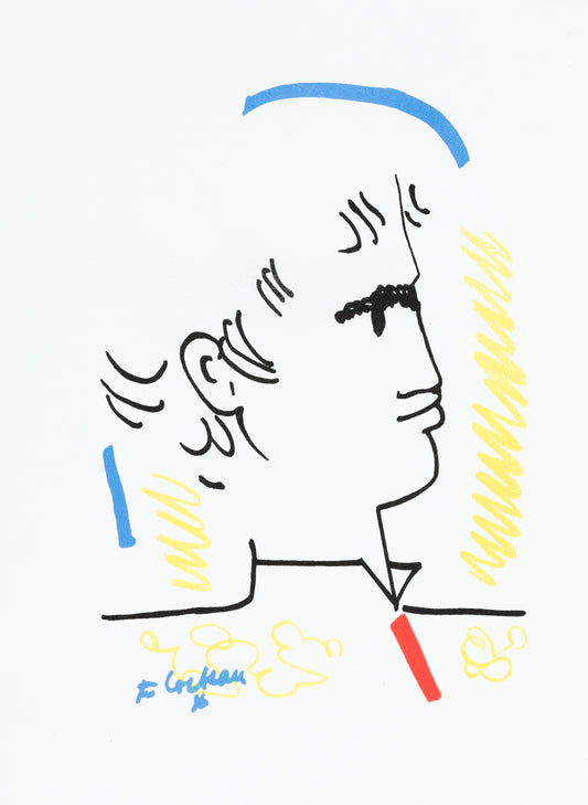 Jean COCTEAU : Toréador de profil - Lithographie signée