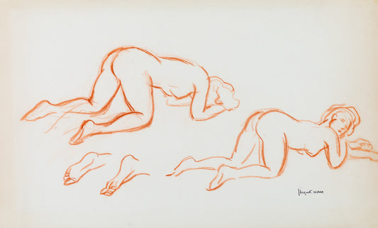 Jacques NAM : Etude de nu féminin - Dessin original signé