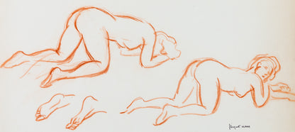 Jacques NAM : Etude de nu féminin - Dessin original signé